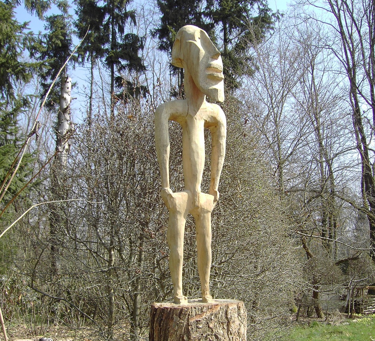 Skulptur aus Eichenholz
